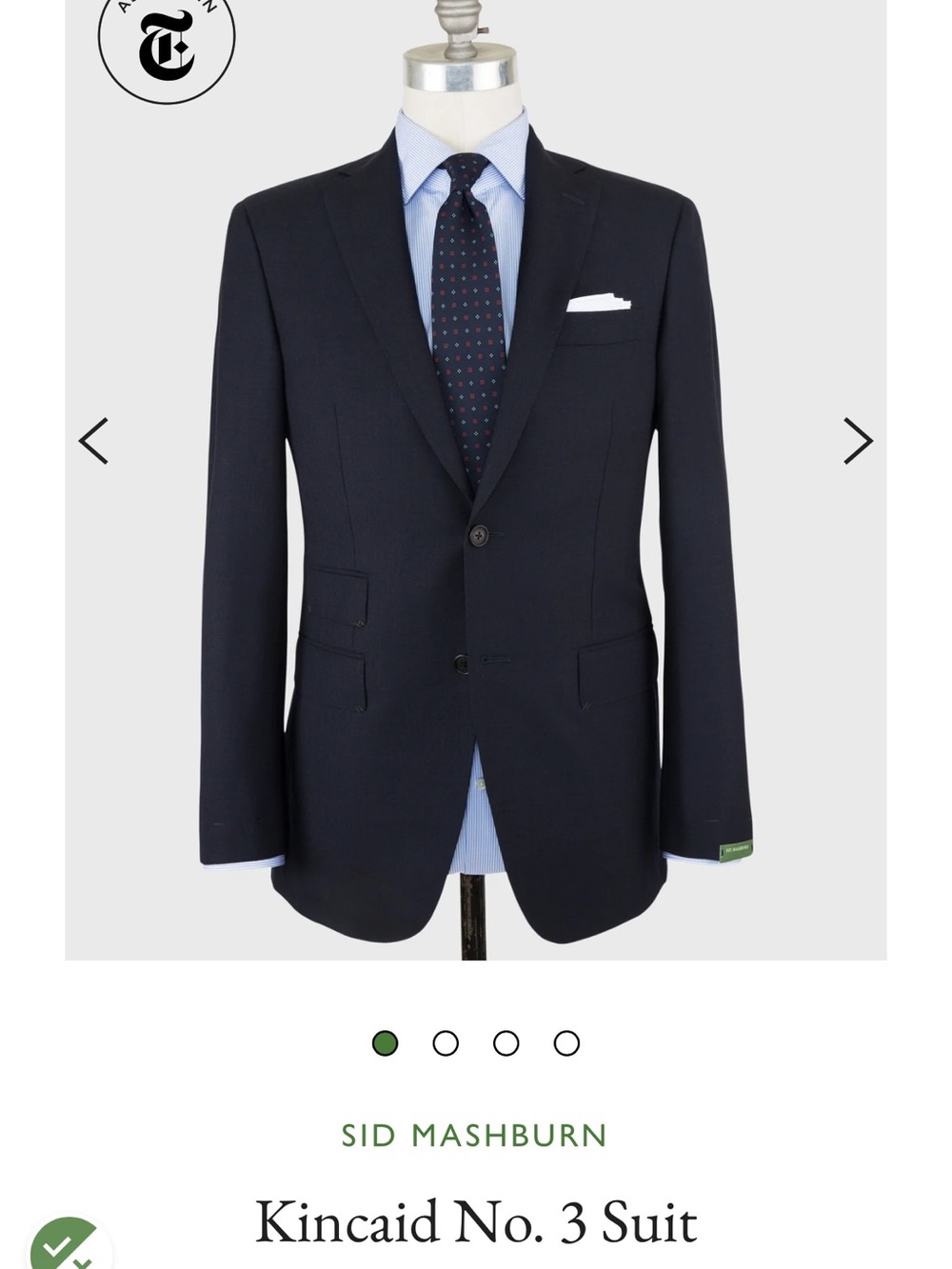 Sid Mashburn Navy Two-Button Men's Suit with Pants
